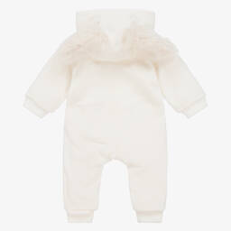 Jamiks-Кремовый комбинезон из джерси для коляски с ушками кролика | Childrensalon Outlet