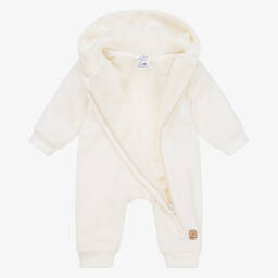 Jamiks-Кремовый комбинезон из джерси для коляски с ушками кролика | Childrensalon Outlet