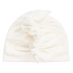 Jamiks-قبعة توربان قطيفة لون عاجي للبنات | Childrensalon Outlet