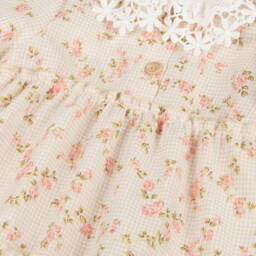 Jamiks-Платье Бежевое Цветочное Очарование для девочек | Childrensalon Outlet