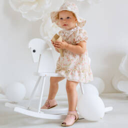 Jamiks-Платье Бежевое Цветочное Очарование для девочек | Childrensalon Outlet