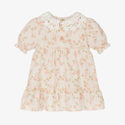 Jamiks-Платье Бежевое Цветочное Очарование для девочек | Childrensalon Outlet