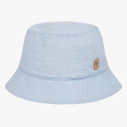 Jamiks-Pale Blue Organic Cotton Bucket Hat | Childrensalon Outlet