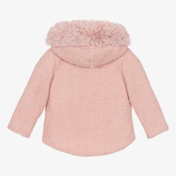 Jamiks-Розовая куртка из плюшевого флиса с искусственным мехом | Childrensalon Outlet