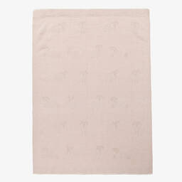 Jamiks-Pink & White Cotton Sheep Blanket (90cm) | Childrensalon Outlet