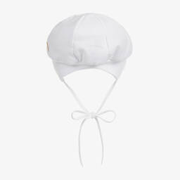 Jamiks-White Organic Cotton Baby Cap | Childrensalon Outlet