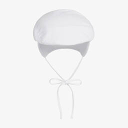 Jamiks-White Organic Cotton Baby Cap | Childrensalon Outlet