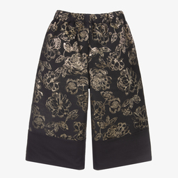 Jessie and James London-Black & Gold Flared Trousers | Childrensalon Outlet