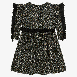 Jessie and James London-Girls Black Floral Dress | Childrensalon Outlet