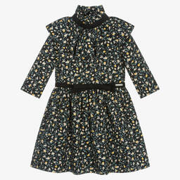جيسي آند جيمس لندن-Girls Black Floral Dress | Childrensalon Outlet