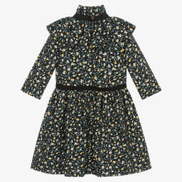 جيسي آند جيمس لندن-Girls Black Floral Dress | Childrensalon Outlet