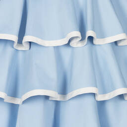 Jessie and James London-Голубое хлопковое платье с бантом для девочек | Childrensalon Outlet