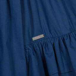 Jessie and James London-Girls Blue Cotton Ruffle Dress | Childrensalon Outlet