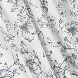 Jessie and James London-Синее платье из хлопкового жаккарда с цветами | Childrensalon Outlet