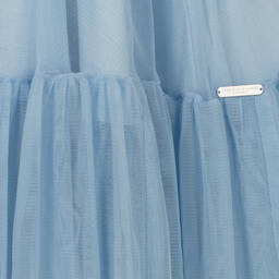 Jessie and James London-Girls Blue Ruffle Tulle Dress | Childrensalon Outlet