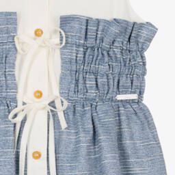 Jessie and James London-Girls Blue Striped Tie-Waist Dress | Childrensalon Outlet