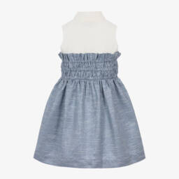 Jessie and James London-Girls Blue Striped Tie-Waist Dress | Childrensalon Outlet