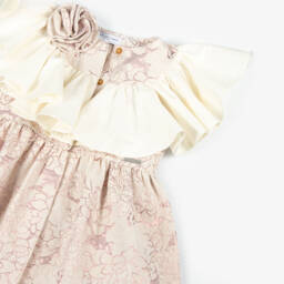 Jessie and James London-Girls Blush Blossom Jacquard Gown | Childrensalon Outlet