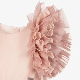 Jessie and James London-فستان مزيج قطن وتول لون زهري | Childrensalon Outlet