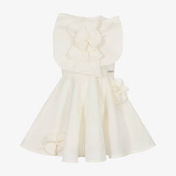 Jessie and James London-فستان بيوني العاجي الأنيق للبنات | Childrensalon Outlet