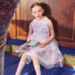 Jessie and James London-فستان تول بنفسجي ساحر للبنات | Childrensalon Outlet