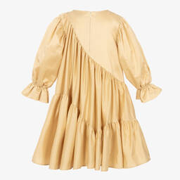 جيسي آند جيمس لندن-فستان بطبقات لون ذهبي | Childrensalon Outlet