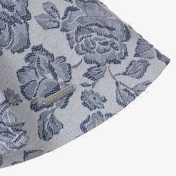 Jessie and James London-Girls Ivory & Blue Floral Cotton Dress | Childrensalon Outlet