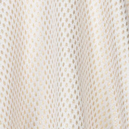 Jessie and James London-Girls Ivory Cotton Dot Jacquard Dress | Childrensalon Outlet