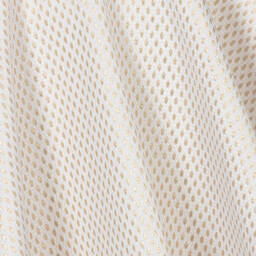 Jessie and James London-فستان قطن تويل وجاكارد منقط لون عاجي وذهبي | Childrensalon Outlet