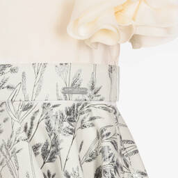 Jessie and James London-Girls Ivory Cotton & Jacquard Dress | Childrensalon Outlet