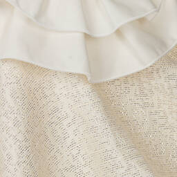 Jessie and James London-Girls Ivory Cotton Silver Sparkle Dress | Childrensalon Outlet