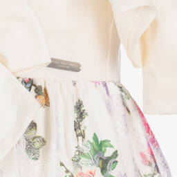 Jessie and James London-Girls Ivory Floral Brocade Dress | Childrensalon Outlet