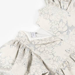 Jessie and James London-Кремовое цветочное жаккардовое платье для девочек | Childrensalon Outlet