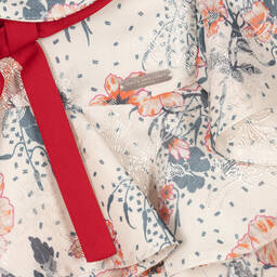 Jessie and James London-Кремовое платье в цветочек с рюшами для девочек | Childrensalon Outlet