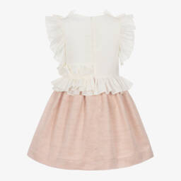 Jessie and James London-Girls Ivory & Pink Glitter Ruffle Dress | Childrensalon Outlet