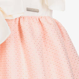 Jessie and James London-Кремово-розовое жаккардовое платье | Childrensalon Outlet