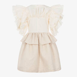 Jessie and James London-Girls Ivory & Pink Ruffle Dress | Childrensalon Outlet