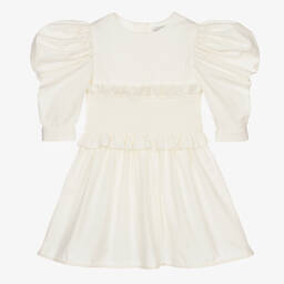 Jessie and James London-Girls Ivory Twill Dress | Childrensalon Outlet