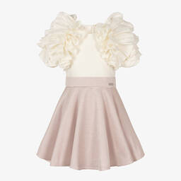 Jessie and James London-Girls Lilac Purple Ruffle Sleeve Dress | Childrensalon Outlet