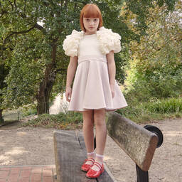Jessie and James London-Girls Lilac Purple Ruffle Sleeve Dress | Childrensalon Outlet