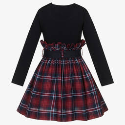 Jessie and James London-Синее платье в шотландскую клетку для девочек | Childrensalon Outlet