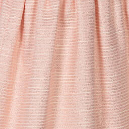 Jessie and James London-Girls Pink Cotton Lurex Striped Dress | Childrensalon Outlet