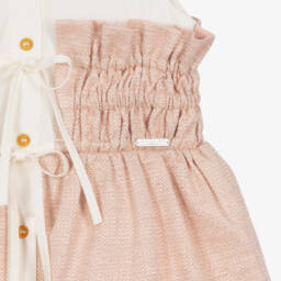 Jessie and James London-Girls Pink Ruched Waist Dress | Childrensalon Outlet