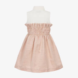 Jessie and James London-Girls Pink Ruched Waist Dress | Childrensalon Outlet