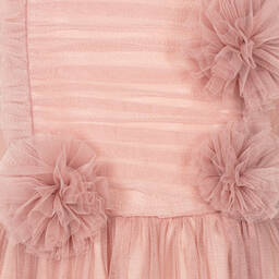 Jessie and James London-Girls Pink Tulle Flower Dress | Childrensalon Outlet
