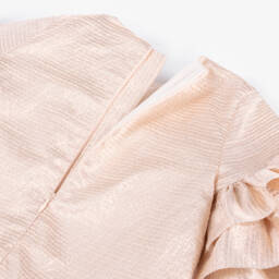Jessie and James London-Girls Shimmering Pink Ruffle Dress | Childrensalon Outlet