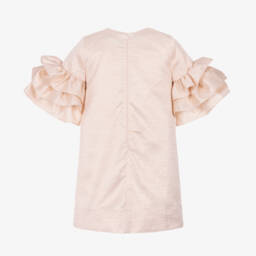 Jessie and James London-Girls Shimmering Pink Ruffle Dress | Childrensalon Outlet
