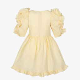 Jessie and James London-Girls Sunshine Frilled Seersucker Dress | Childrensalon Outlet