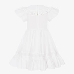 Jessie and James London-فستان قطن فوال لون أبيض | Childrensalon Outlet