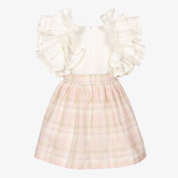 Jessie and James London-فستان مزيج قطن لون زهري وأبيض | Childrensalon Outlet